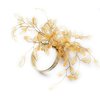 ITOS365 Napkin Rings Set of 12 for Dining Table Decoration Parties Everyday Metal Napkin Holder Leaf Gold (Pack of 12)