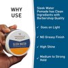 Frederick Benjamin Sleek Water Pomade for Men, Light & Easy to Apply Water Based Hair Pomade, Medium to Strong Hold, High Shine, Grease Free, Infused with Argan Oil & More, 3.75oz