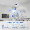3 Pack Carbon Monoxide Detectors and Smoke Alarm Combo,Battery Operated Smoke and Carbon Monoxide detectors with Digital Display,Test/Reset Button for Home Office Travel