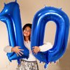 40 inch Big Size Number 3 Foil Helium Balloons Birthday Party Celebration Decoration, Digital Decorations Supplies, Wedding Anniversary Inch Decoration Kids(Dark Blue,Number 3)