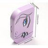 Eyelash Storage Case Organizer With Makeup Mirror Frame Box, Magnetic False Eyelashes Case False Eyelashes Packaging Travel Storage Box Eyelash Bag (Light Purple)