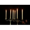 GenSwin Flameless Ivory Taper Candles Flickering with 10-Key Remote, Battery Operated Led Warm 3D Wick Light Window Candles Real Wax Pack of 6, Christmas Home Wedding Decor(0.78 X 9.64 Inch)