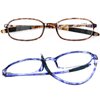 AQWANO Blue Light Blocking Computer Reading Glasses, TR90 Flexible Unbreakable Frame Lightweight UV Protection Readers for Women Men +2.0