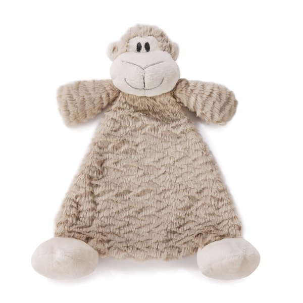 Meekie Monkey Light Brown Children's Plush Rattle Blankie