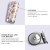 ALAZA Floral Roses Red Pink Tumbler with Lids and Straws,Reusable Stainless Steel Vacuum Insulated Tumbler Cup,Iced Coffee Travel Mug Water Bottle 20oz(590ml)
