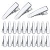100pcs Alligator Duckbill Hair Clips Metal Single Prong Hair Clip Hairpins Teeth Bows Professional Sectioning Clips DIY Hair Accessories for Women Girls Salon Styling, Silver