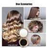 Folding Hair Brush, Mini Pocket Travel Mirror Brush Easy to Carry for Small Spaces Nylon Brush/Comb/HairBrush for Women Men's Any Hairstyles Hair and Beards Wet Dry Hair Restore Shine, Champagne