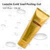 Lamelin Gold Snail Peeling Gel, 24K Gold Face Exfoliator, Natural Gentle Scrubber, Blackhead Remover, Pore & Acne Scar Minimizer, All Skins, 5.07 fl oz Made In Korea