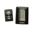 Zippo Custom Lighter - Gorilla Soldier with Army Helmet - Regular Green Matte - Gifts for Him, for Her, for Husband, for Wife, for Them, for Men, for Women