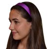 Funny Girl Designs Satin Headband SET OF 6 1 Inch wide Satin Fabric Lined Arch Style Headbands (PURPLE)