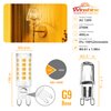 winshine 10 Pack Dimmable G9 LED Light Bulb 2700K Soft White, 4W (40Watt Halogen Replacement) G9 Base Chandelier Light Bulb, T4 Shape G9 Bi Pin Base, CRI85 120V 360°