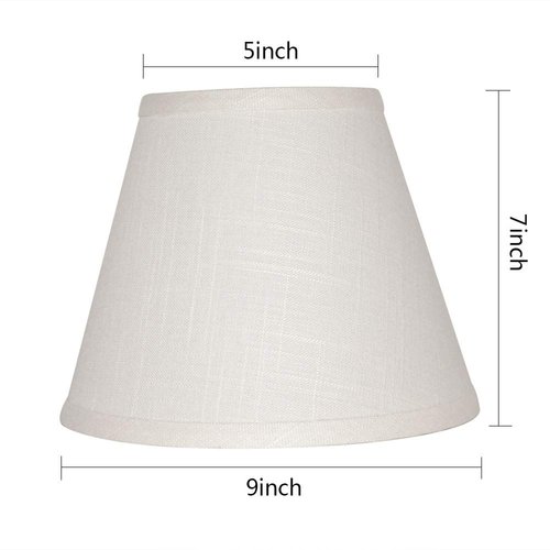 TOOTOO STAR Barrel White Small Lamp Shade for Table Lamps Replacement, 5x9x7 Inch,Fabric Cloth, Spider Model (white)