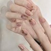 Curvlife Press on Nails Acrylic Fake Nails with Design Full Cover False Nails Reusable Nail Kit with Nail Glue Adhesive Tabs Nail File Artificial Glue on Nails for Women and Girls (005, 30pcs)