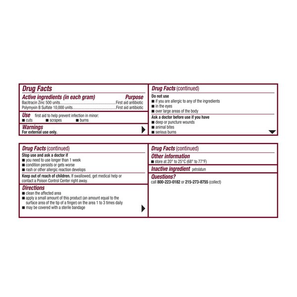 Polysporin First Aid Antibiotic Ointment -1 oz, Pack of 4
