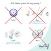 Motif Medical, Luna Breast Shields Flanges, Replacement Parts for Luna Breast Pump