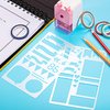 Scrapbooking Supplies Kit Scrapbook Tools and Supplies Journal Stencil Washi Tape and Journal Planner Pen for Journal Notebook Diary DIY Plastic Drawing Template(Style B)
