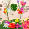 Kinteshun Hawaiian Flower Hair Clip Fabric Artificial Flower Hair Clip Hairpin Barrette Headdress Bobby Pins Headwear Hair Accessories for Beach Holiday Party (Hibiscus Flower)
