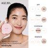 AGE 20’s Signature Hydrating Essence Sunscreen Foundation for Dry Skin, SPF 50+, BB & CC Cream, Moisture Cushion Pact, Refill Included, 21 Light Beige (0.49oz x 2ea)