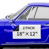 CUHIOY Blank Magnetic Sheets for Car -2 Pack 18"x12" Strong Magnet Stickers with 40 Mils, Flexible Automotive Magnet for Advertising Business and Company Logos (for HOA) Prevent Car Scratches & Dents