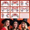 Face Gems, Face Jewels - Self Adhesive- Face Glitter Jewel Tattoo Sticker Festival Gems Rave Party Body MakeUp Rhinestone Gems for Eyes Face Body, face gems for festivals, Halloween (9 PCS RED)