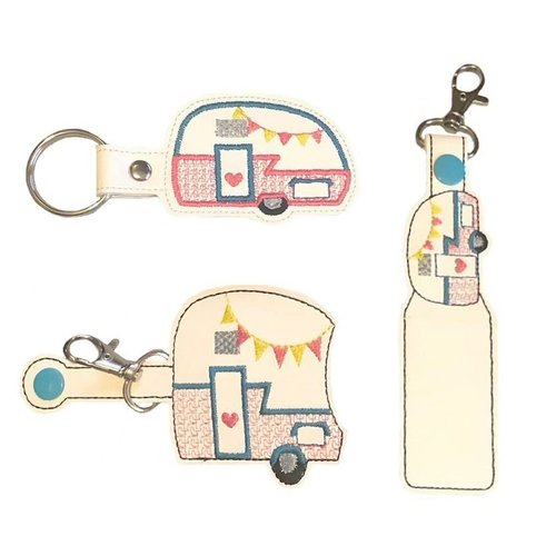 Camper Hand Sanitizer Holder and/or Lip Balm Holder and/or Key Fob
