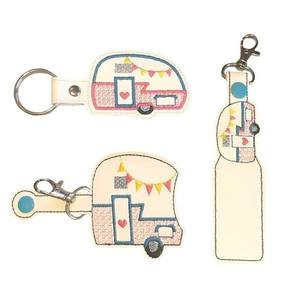 Camper Hand Sanitizer Holder and/or Lip Balm Holder and/or Key Fob