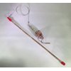 Go Cat Cat Catcher Teaser Wand with Mouse Cat Toy - Gold Glitter Wand