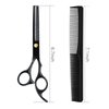 Thinning Shears Thinning Scissors 6.7 Inch Stainless Steel Hair Cutting Scissors Professional Haircut Trimming Texturizing Blending Barber Home Use Hairdressing Scissors for Women Men Kids(Black)