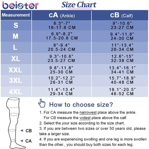Beister Closed Toe Knee High Calf Compression socks for Women & Men, Firm 20-30 mmHg Graduated Support for Varicose Veins, Edema, Flight, Pregnancy, Black, Medium