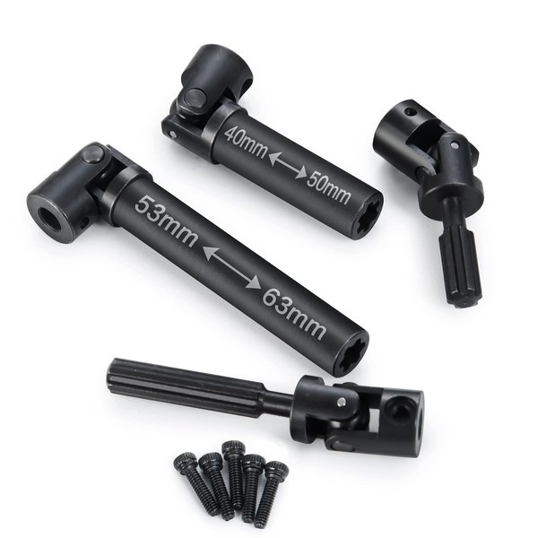 MORLORDY RC Center Drive Shafts Steel Driveshafts for SCX24 Upgrades AXI00001 C10 AXI00002 JLU AXI00006 1/24 Scale RC Crawler Car