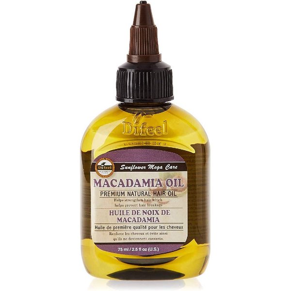 Difeel Premium Mega Care Natural Hair Oil - Macadamia Oil 2.5 ounce
