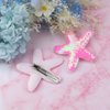 Kistreao 4Pcs Starfish Hair Clips Sequins Sea Star Hair Pins Glitter Hair Barrettes Mermaid Hair Accessories for Women Girls Birthday Wedding Celebration Party Supplies(Pink)