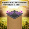 4X4(3.5in x 3.5in) Wood Fence Post Caps, PP Plastic Water-Proof UV-Proof, Keep Post from Cracking and Rotting,for Decks or Corridors,Outdoor Post Caps Cover, Fence Wood Post (6pcs, Black）