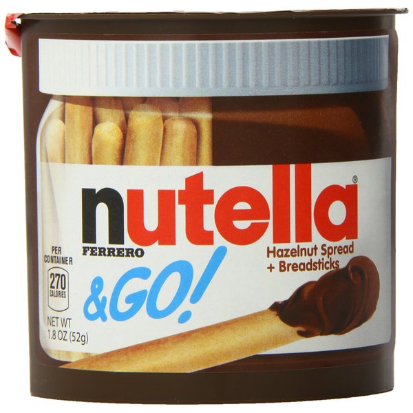 Nutella Ferrero Go Hazelnut Spread and Breadsticks, 12 packs- 22 Ounce