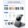 ESSAGER 3 in 1 Foldable Travel Wireless Charger Compatible with iPhone 16/15/14/13/12 Series, 15W Magnetic Wireless Charging Station for Desk for Airpods 4/3/2/Pro, iWatch with 20W Adapter