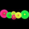6Pcs UV Neon Hanging Paper Fans Flowers Glow Paper Fans Party Supplies and Decorations Glow in The Dark Blacklight Reactive Fluorescent Black Light Party Kit Neon Party for Birthday Wedding