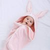 TBEZY Baby Hooded Towel with Unique Animal Design Ultra Soft Thick Cotton Bath Towel for Newborn (Bunny)