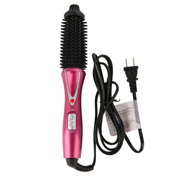 Brush Curling Iron, Heated Curling Brush, Portable Foldable Mini Curling Brush, Comb Tooth Anti scalding Curling Iron Brush, Suitable for All Hair Types (US Plug 100-240v)