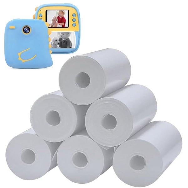 Kids Instant Print Camera Paper, 6 Rolls of HD Thermal Print Paper for Children's Instant Cameras