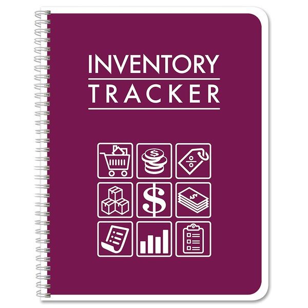 BookFactory Inventory Log Book/Small Business Inventory Tracker/Tracking Register - Wire-O, 100 Pages, 8.5" x 11" (BUS-100-7CW-PP-(InventoryTracker)-BX)