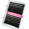 15 Rows Fluffy Cluster Lashes 60D+80D+100D Natural Thick Eyelash Clusters D Curl Individual Lashes DIY Eyelashes Extension (14Rows 80P100P)