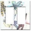 Art Plates - Double Gang Rocker OVERSIZE Switch Plate - OVER SIZE Decorative Metal Wall Plate - Dragonflies - (Made in USA)