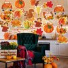 54 PCS Fall Party Hanging Decorations Fall Hanging Swirls Autumn Foil Swirls Spirals Autumn Harvest Ceiling Streamers for Happy Fall Party Supplies Thanksgiving Baby Shower Birthday