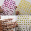 12 Sheet Letters Nail Art Sticker Adhesive Alphabet Nail Stickers Decals Manicure DIY Decoration Fingernails Tattoo Decor for Women Teen Girls Kids (Letters)