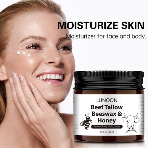 Grospe Face Repair Cream,Body Moisturizer Cream- with BeefTallow,Beeswax & Honey,Repair Dry and Damaged Skin,Moisturizer,Firming & Even Skin 2.11 Oz