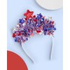 xo, Fetti Happy Fourth of July Star Headband | USA Party Favors, American Flag Supplies, 4th of July Decorations, Stars and Stripes Decor, Red White and Blue, Olympic Theme Bday Patriotic Accessory