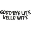 Goodbye Life Hello Wife Black Glitter Banner - Bachelor Party Decorations, Ideas, Supplies, Gifts, Jokes and Favors