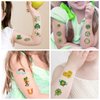St Patricks Day Glitter Tattoos for Kids, Saint Patricks Day Accessories Shamrock Leprechauns Temporary Tattoos Stickers 6 Sheets