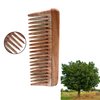 THE Unltd India finest Neem wood Handmade Comb For Detangling Long, Thick and Wavy Hair, Wide Tooth Structure for Gentle Grooming Anti Static, Organic Hair Comb for Men, Women and Kids (Wide Teeth)