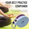 TECEUM [New 2022] Yoga Strap – 100% Cotton – 6 ft 8 ft 10 ft (6+ Colors) – Adjustable Non-Slip Belt for Daily Yoga, Pilates, Stretching, Physical Therapy, Fitness & Home Workout – for All Levels